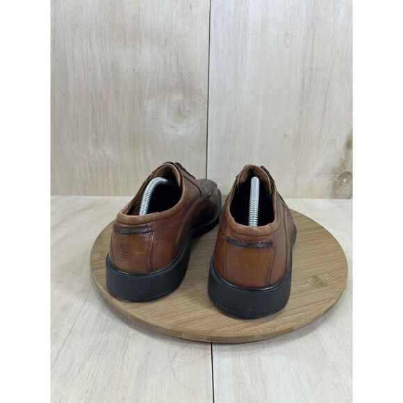Ecco Helsinki Brown Leather Dres Shoes Mens Size 43 US Mens Size 9/9.5 - Picture 4 of 7